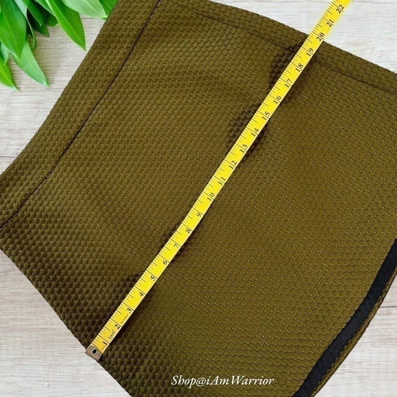 J.Crew NWT olive cropped textured ribbon tipped jacket + matching a-line skirt - Picture 10 of 13